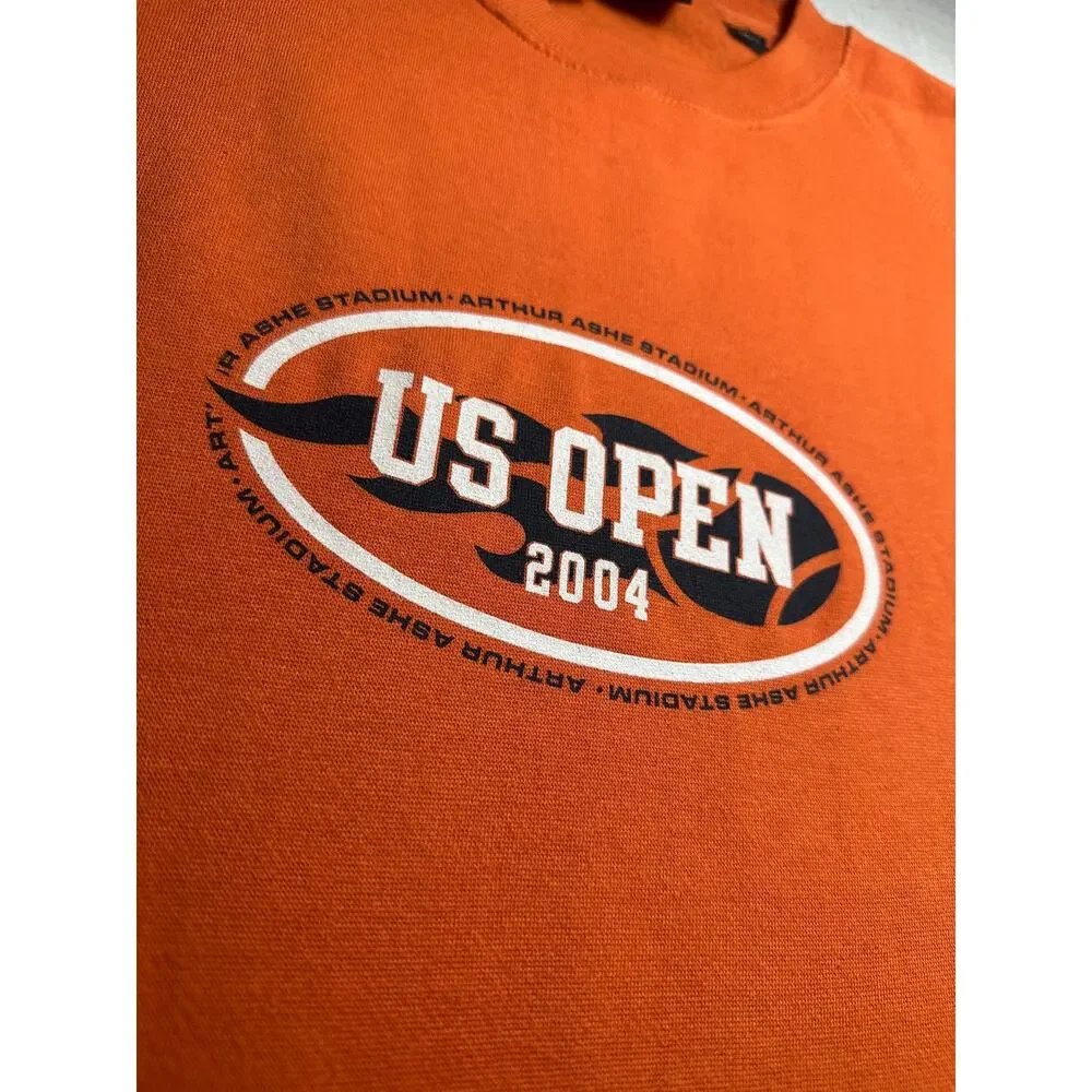 2004 US Open Tennis Arthur Ashe Y2K Crewneck Sweatshirt XL NWT Deadstock